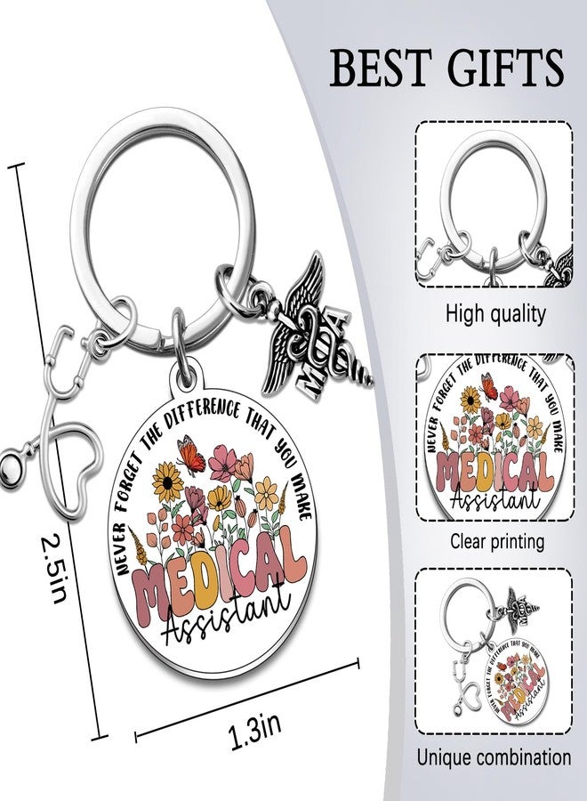 MOEXUKO Medical Assistant Accessories Keychain Medical Assistant Gifts for Women Thank You Gifts for MA Week Birthday Thanksgiving Christmas Gift Best CMA Keyring - Image 2